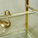 Vintage Hollywood Regency style rolling side table