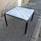 Table basse vintage marbre blanc