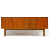 Vintage mid century modern minimalist sideboard in walnut, 1960s