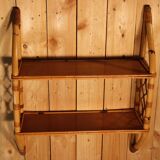 Etagère murale en rotin vintage