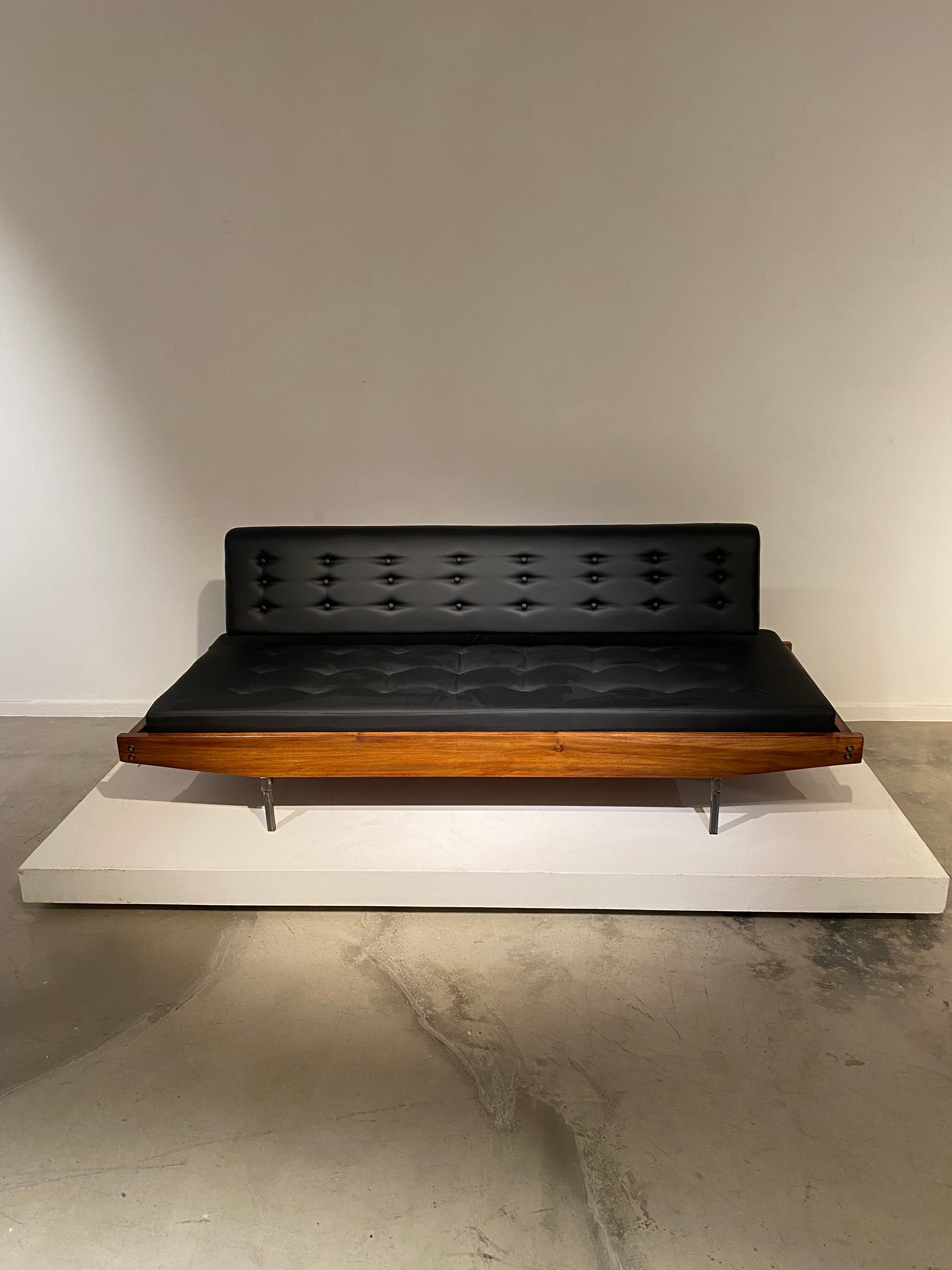 Black skai sofa