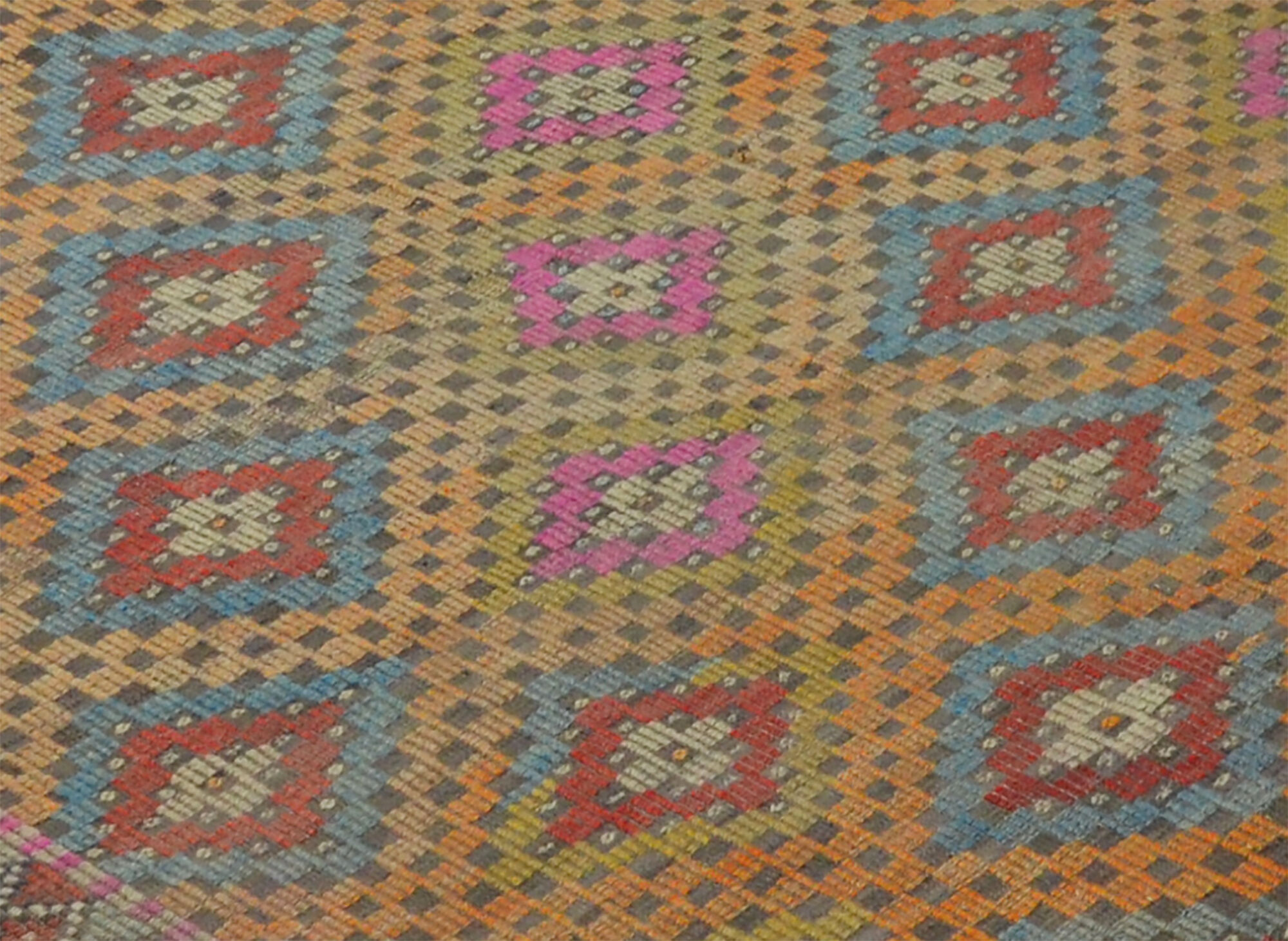 Vintage Turkish Oushak Kilim Rug 190x312 cm Handmade Wool