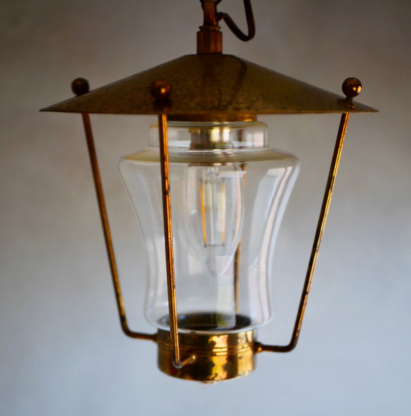 Old brass lantern