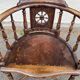 18th century Breton office chair in solid curved and carved wood