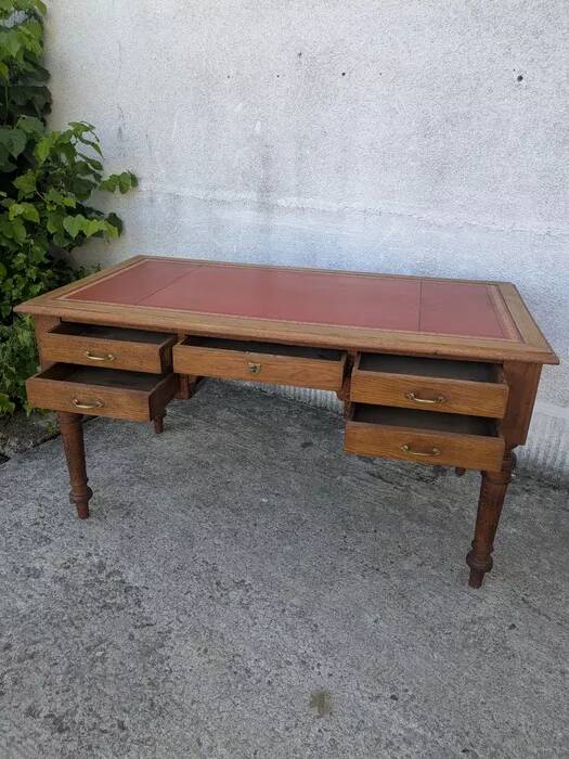 Louis XVI style oak desk