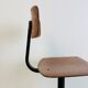 Office children's chair, wooden and metal, 70s