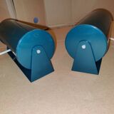 Pair of green Lod type v413 roller wall lights from Ikea.