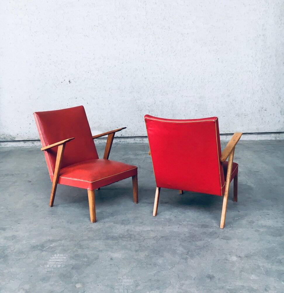 Set of Dutch Lounge Chairs, 1950s
