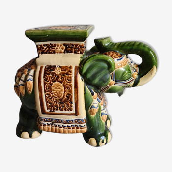 Elephant glazed earthenware