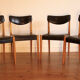 Set of 4 vintage Scandinavian "self" chairs