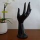 Hand ceramic black vintage ring holder