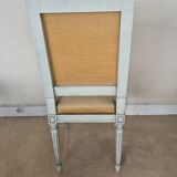 Chaise style Louis XVI assise velours beige doré