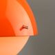 Italian Orange Acrylic Glass Pendant Lamp, 1970s