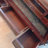 Cylinder desk with display case