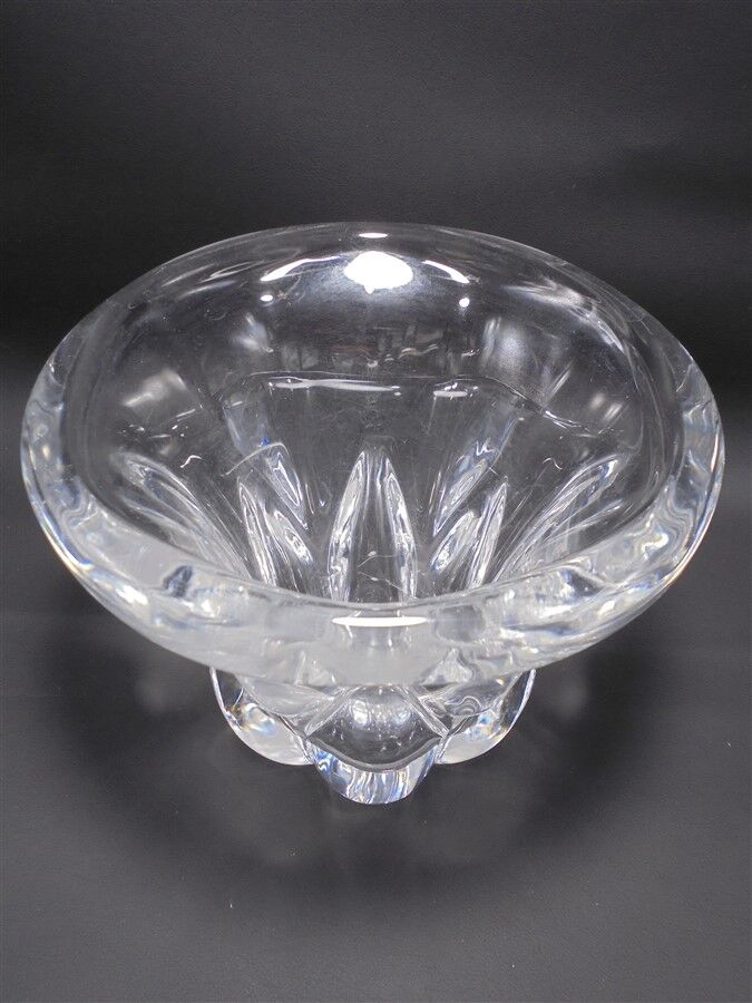 Crystal vase signed Val St Lambert