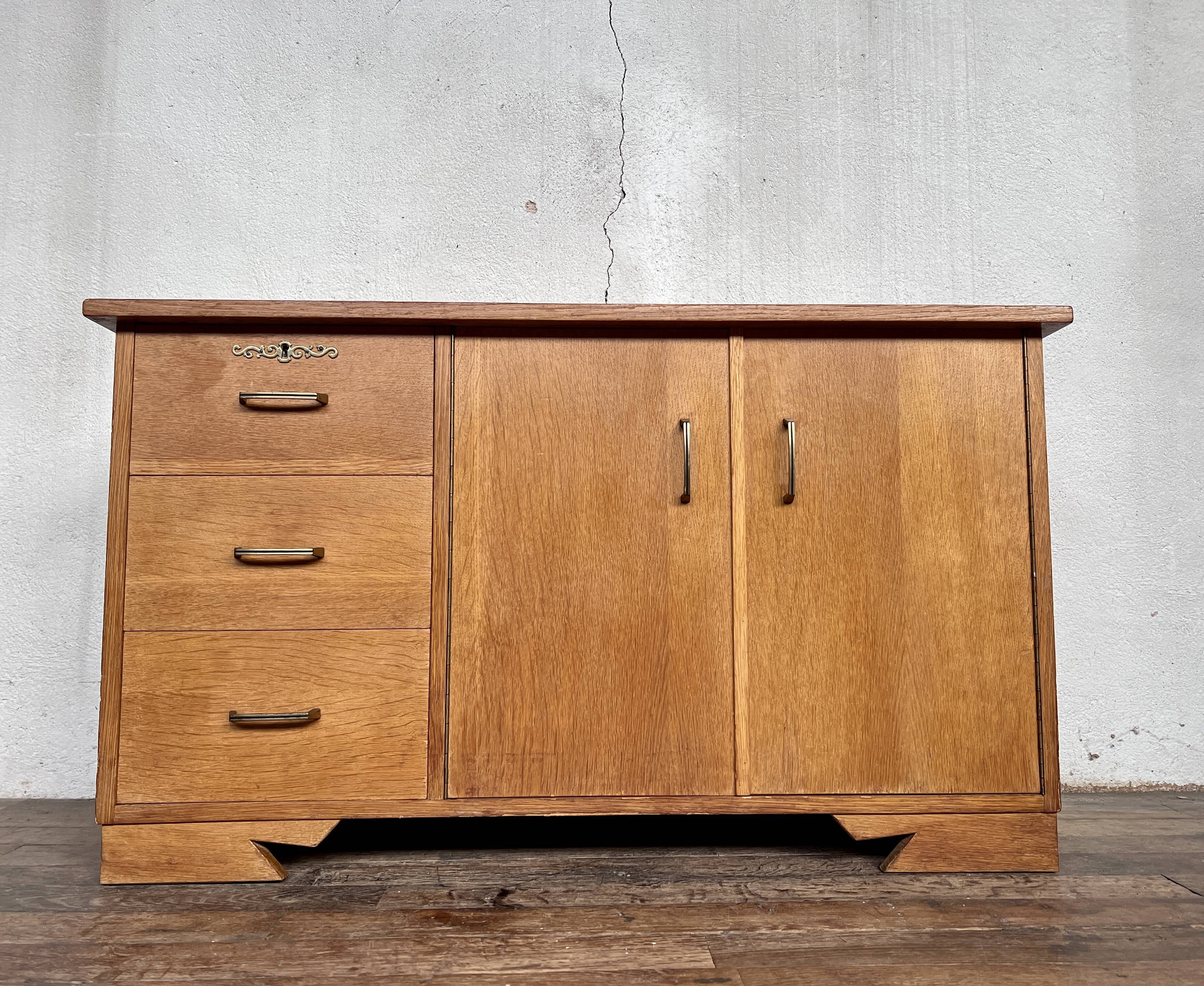 Vintage french modernist tv/hifi cabinet 1960