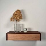 Vintage floating commode in teak and beech wood from the 1960s.