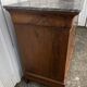 Commode Louis-Philippe en ronce de noyer, marbre Saint-Anne, milieu 19ème