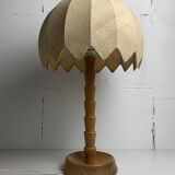 XL pine palm table mushroom lamp by Temde Switzerland, 1970s