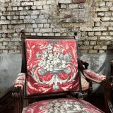 Suite de quatre fauteuils à la reine en acajou de style louis xvi xix eme siècle
