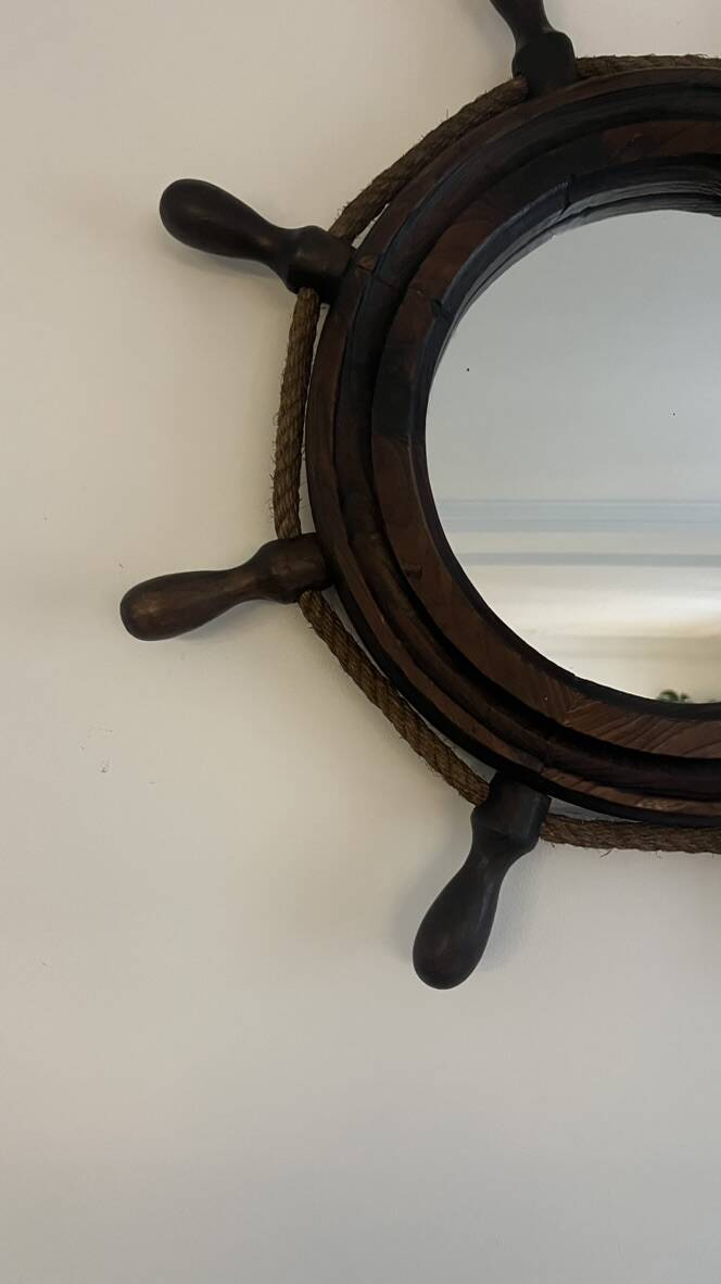 Vintage steering wheel mirror