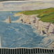 School poster Rossignol collection 50s, N° 33 and 34 the lake and the coast with cliff