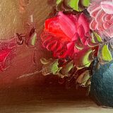 Tableau peinture à l’huile bouquet de fleurs