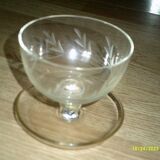 set of 5 crystal cherry bowls in very good condition