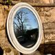 Shabby chic oval mirror