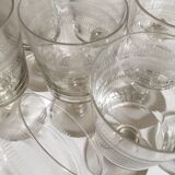 set of 9 serious roll 19th zigzag water glasses
