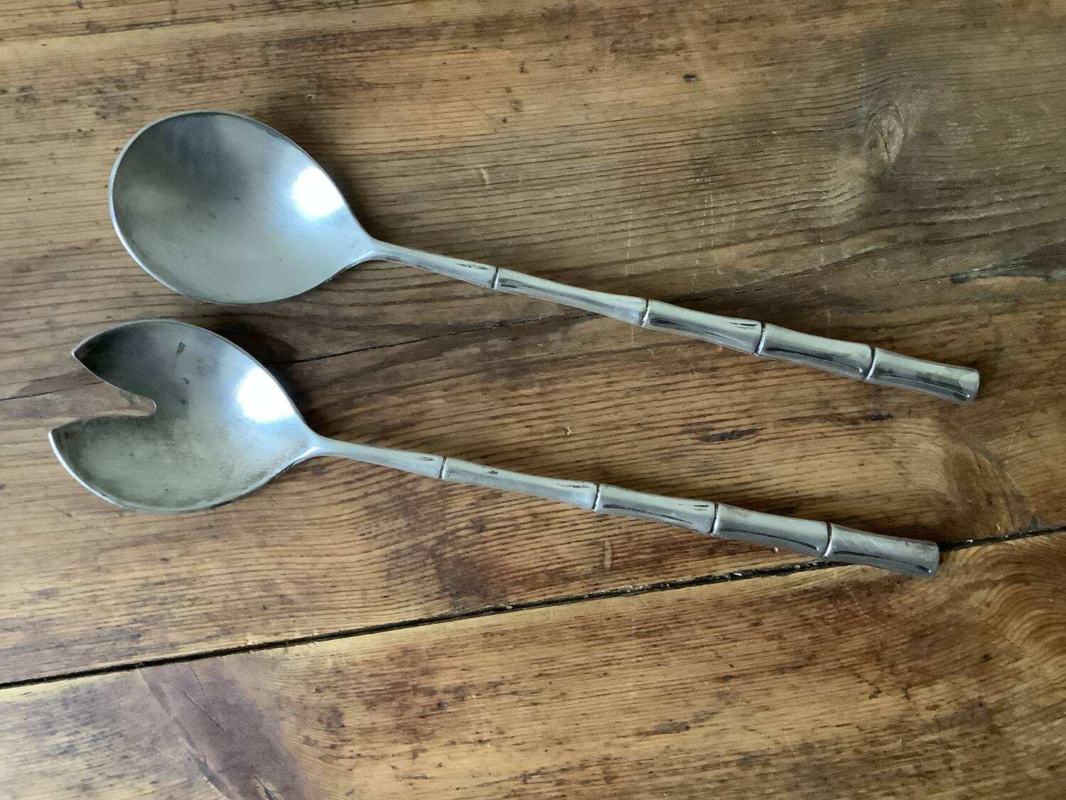 Silver-plated salad servers, Italy 1980