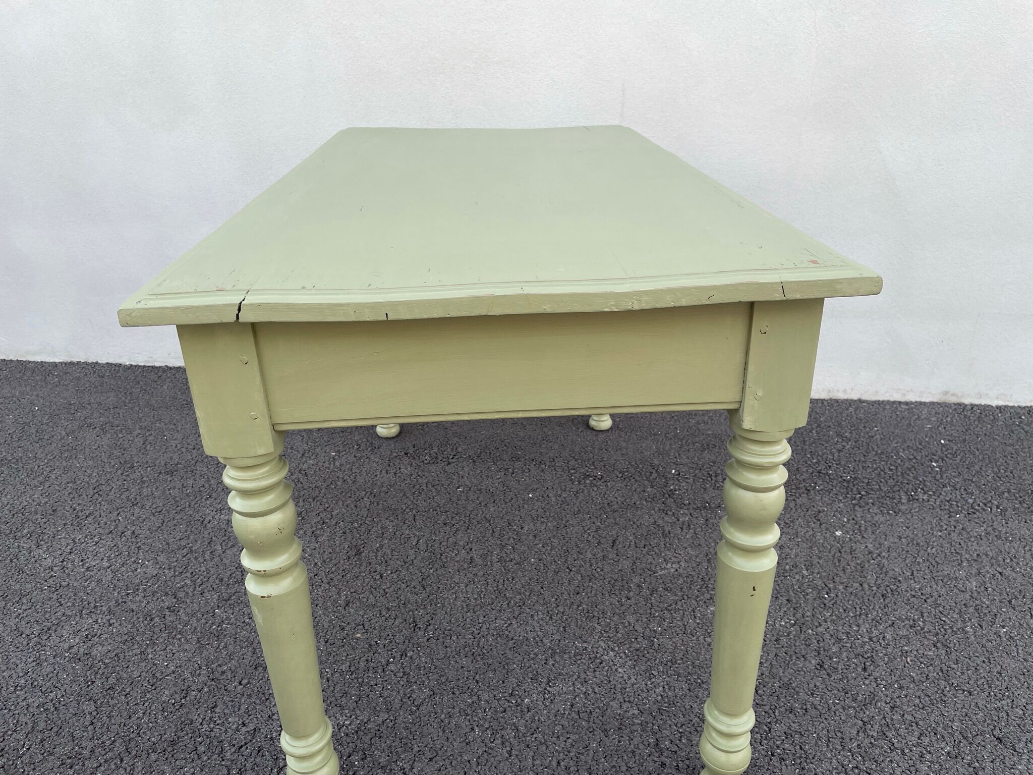 Painted wooden farmhouse table L120