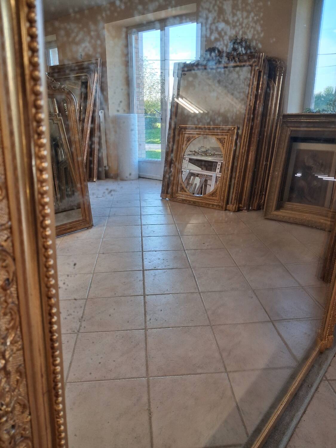 19th century mirror 201 x 140