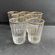 7 gobelets Baccarat service Chicago taille 6410 dorés