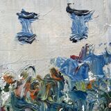 Tableau HST Maurice Agizeau (né en 1945) "Maisons de pêcheurs à Ouessant"