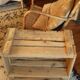 Wooden case with a storage furniture department