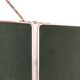 Miroir triptyque barbier vert anglais vintage 1960 - 28 x 68 cm