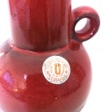 Red Keramik vase 1970