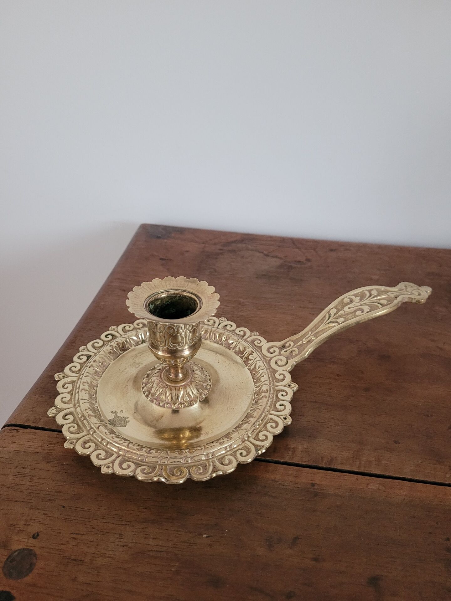 Bronze cellar rat candlestick