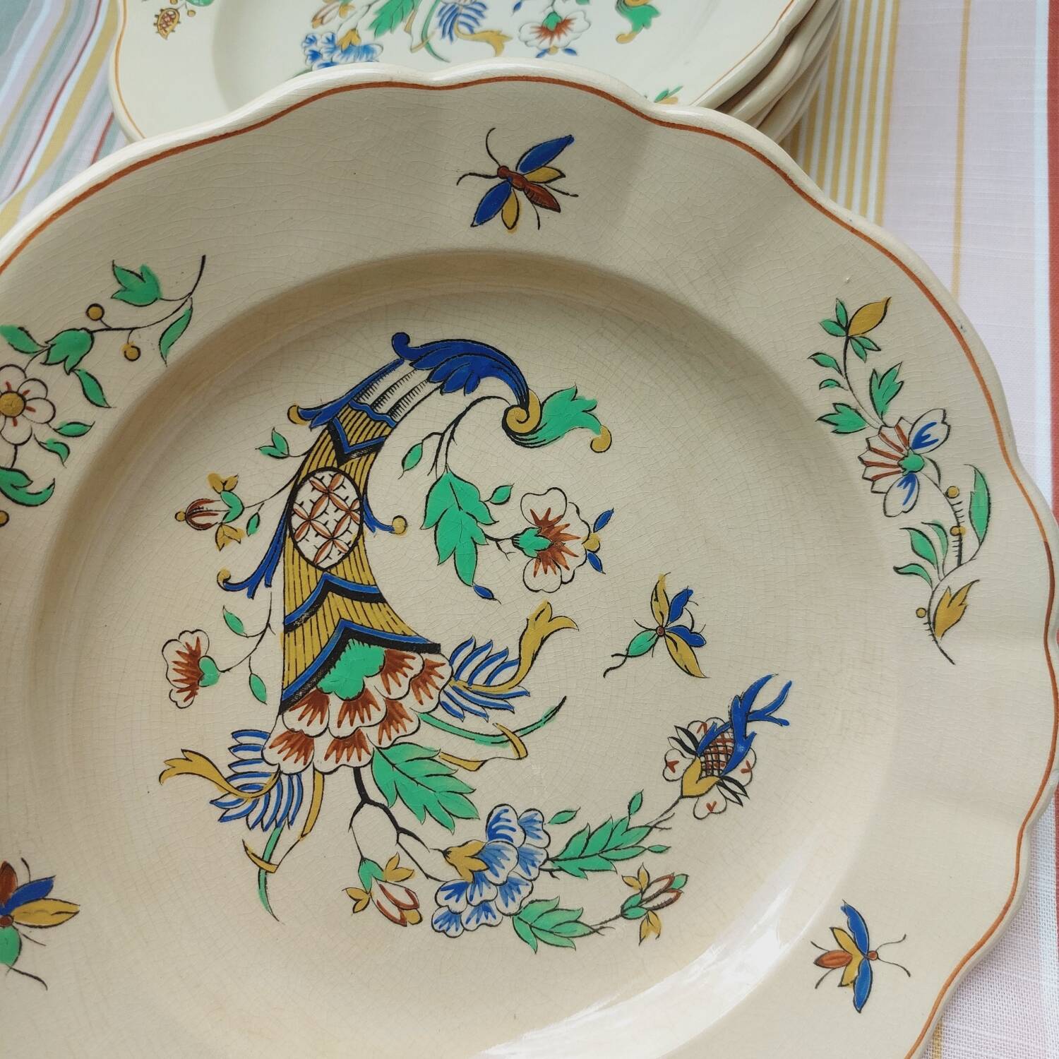 Boch La Louviere D2202 Cornucopia Deep Plates
