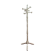 Coat rack parrot solid wood turned white patinated vintage