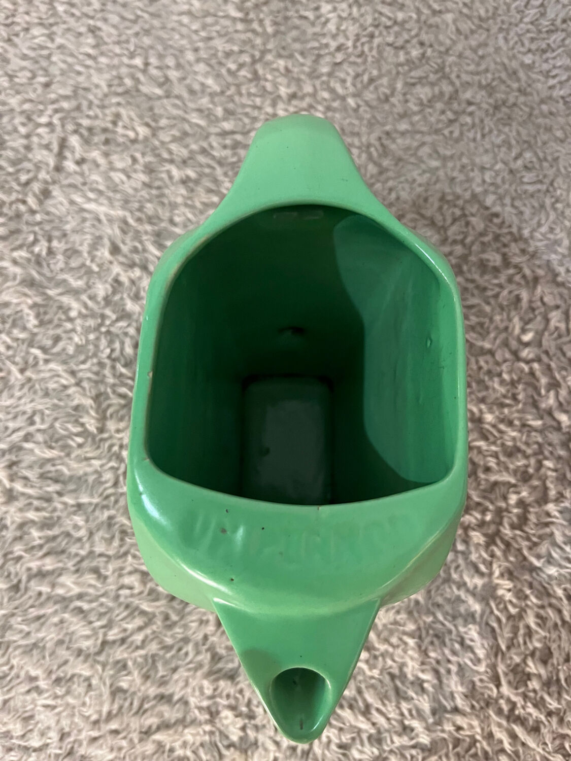 Carafe ceramic pitcher pernod green thread