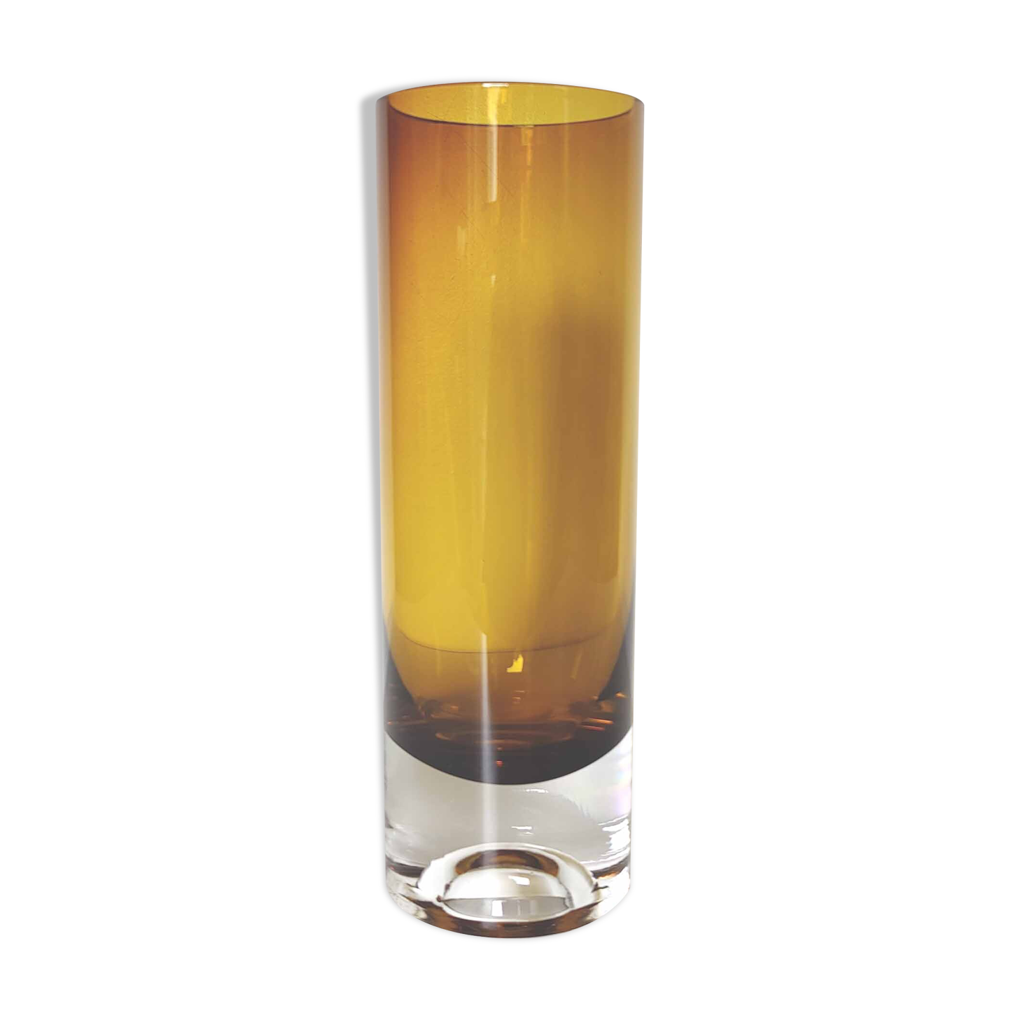 Vintage Scandinavian amber vase