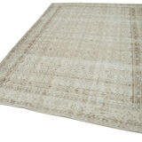 Tapis beige turc rustique noué à la main 196 cm x 296 cm