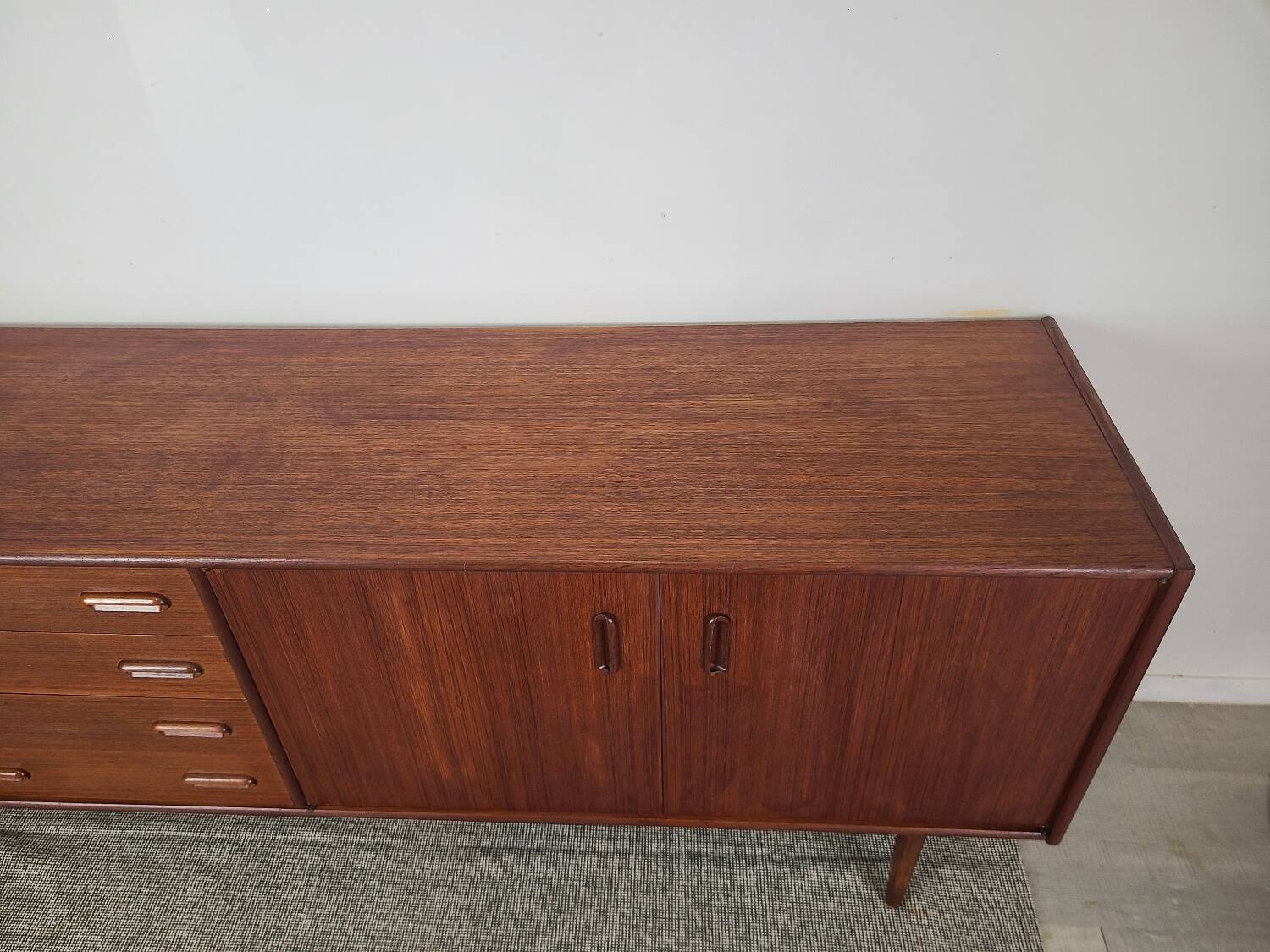 Vintage Danish teak enfilade from the 1960s.