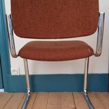 70's metal and fabric office chair