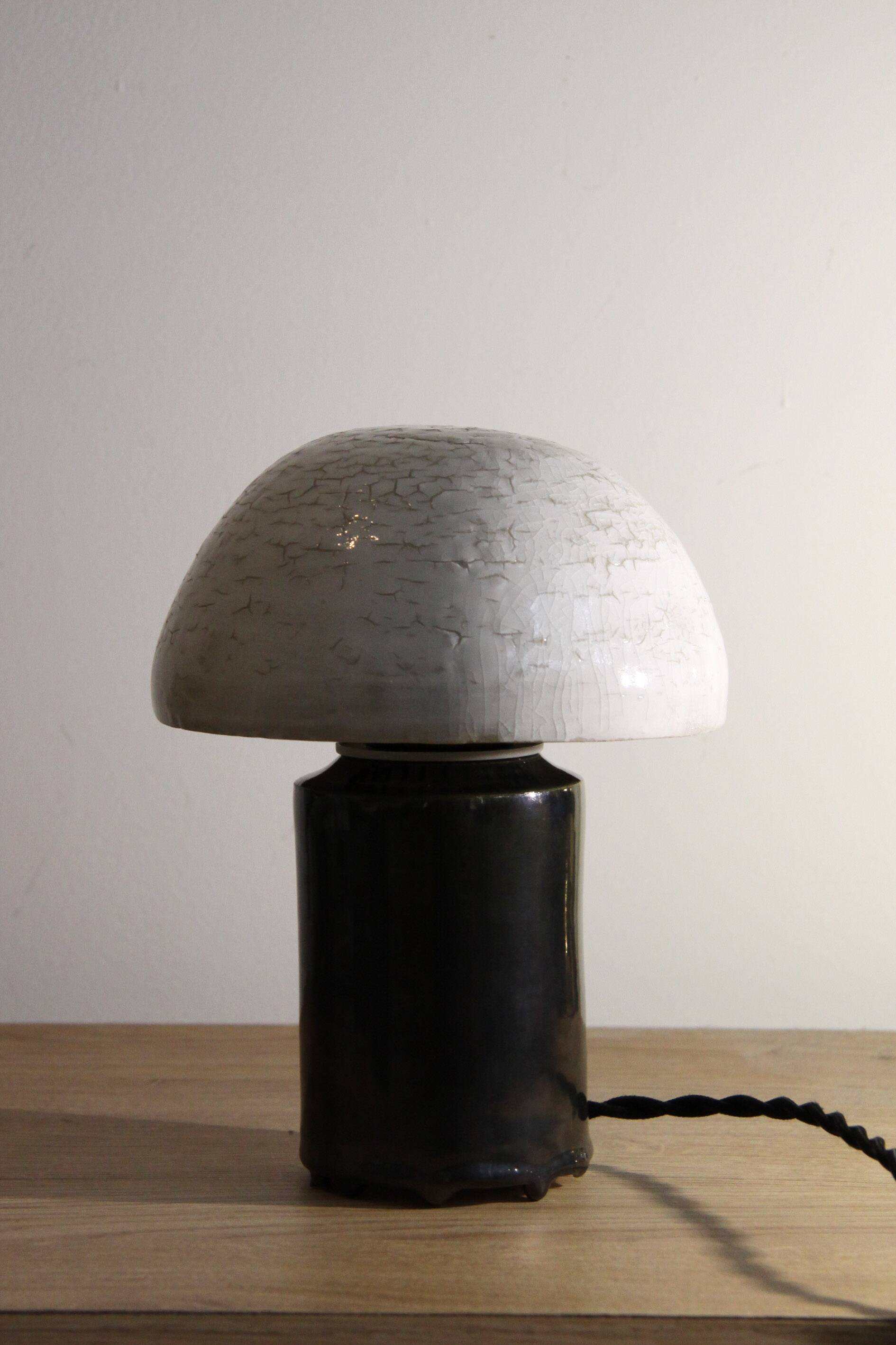 Ceramic mushroom lamp