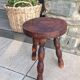 Tripod stool feet "rosary" in vintage wood 60s-70s