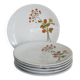 6 vintage porcelain plates with Bavaria flowers