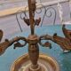 Large gilded bronze hot water bottle lamp